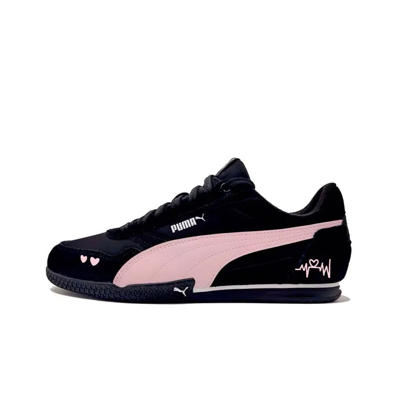 PUMA BELLA DONNA Heartbeat Trajectory MH Project Cushioning Breathable Low top Casual Shoes Women's Black