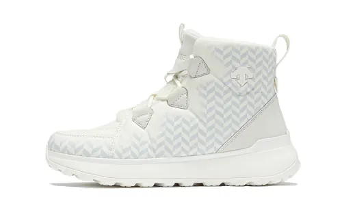 DESCENTE Ski Style Nylon Abrasion Resistant High top Casual Shoes Women's Light Blue