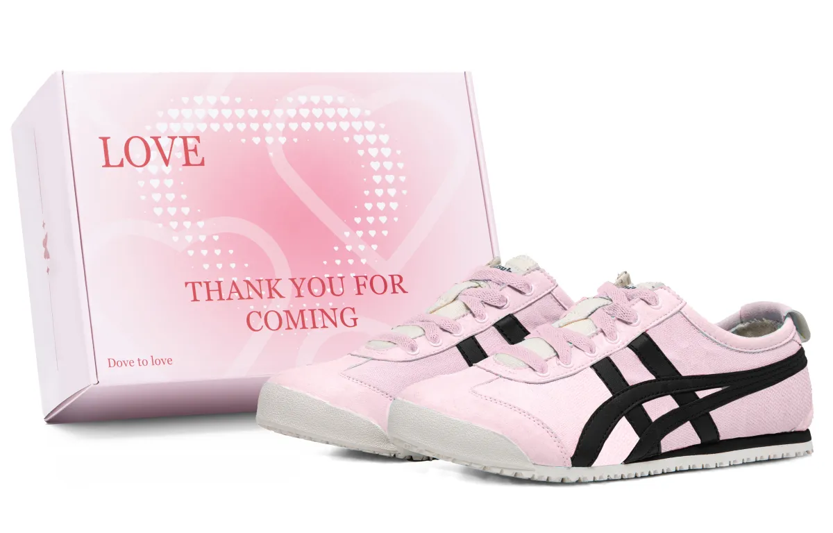 Onitsuka Tiger Mexico 66 Pink Lover Abrasion Resistant Breathable Low top Casual Shoes Unisex Pink