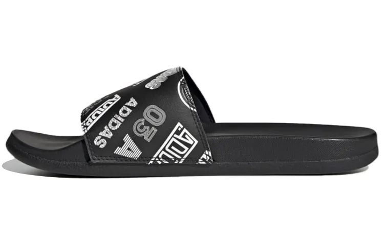 Adidas Adilette Comfort Slide 'All Over Logos - Black'