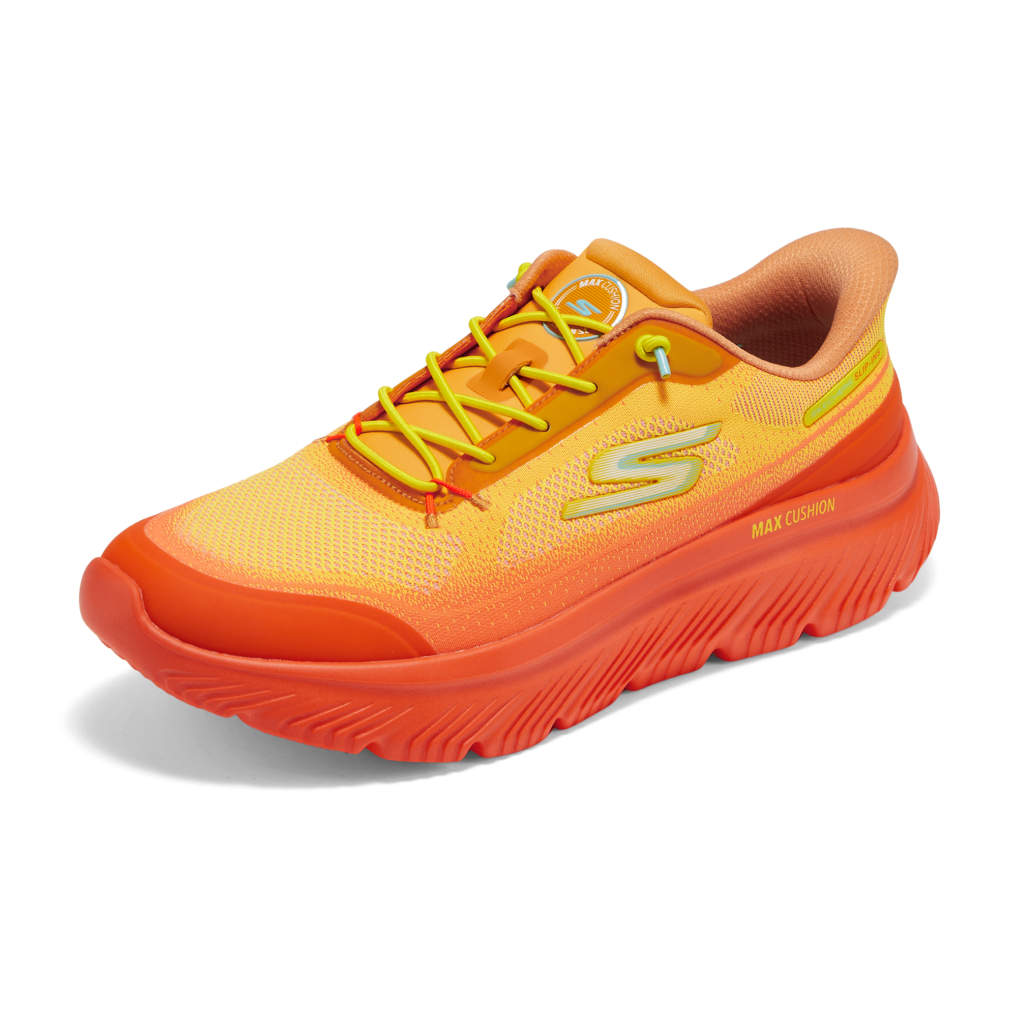 Skechers MEN’S GO WALK Comfortable And Trendy Breathable Low top Casual Shoes Men’s Bright Orange