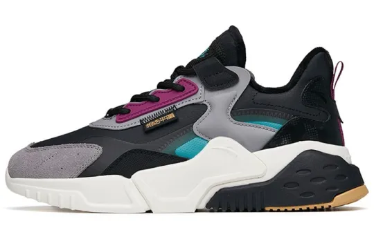 Anta Rubik's Cube Synthetic Leather Fleece lined Slip Resistant, Abrasion Resistant, Thermal Low top Chunky Sneakers