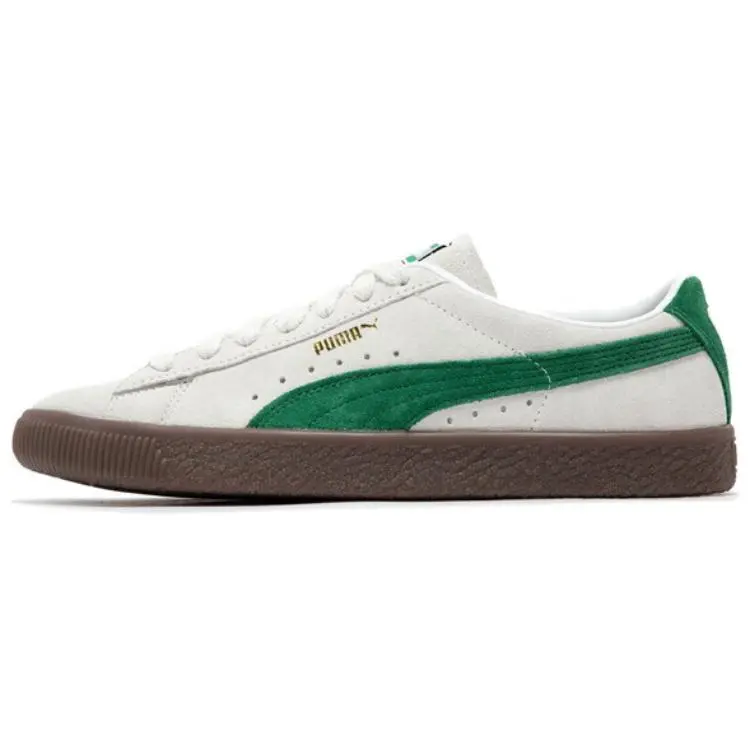 PUMA SUEDE VTG Cow Split Leather Vintage Low top Casual Shoes Unisex Gray Green