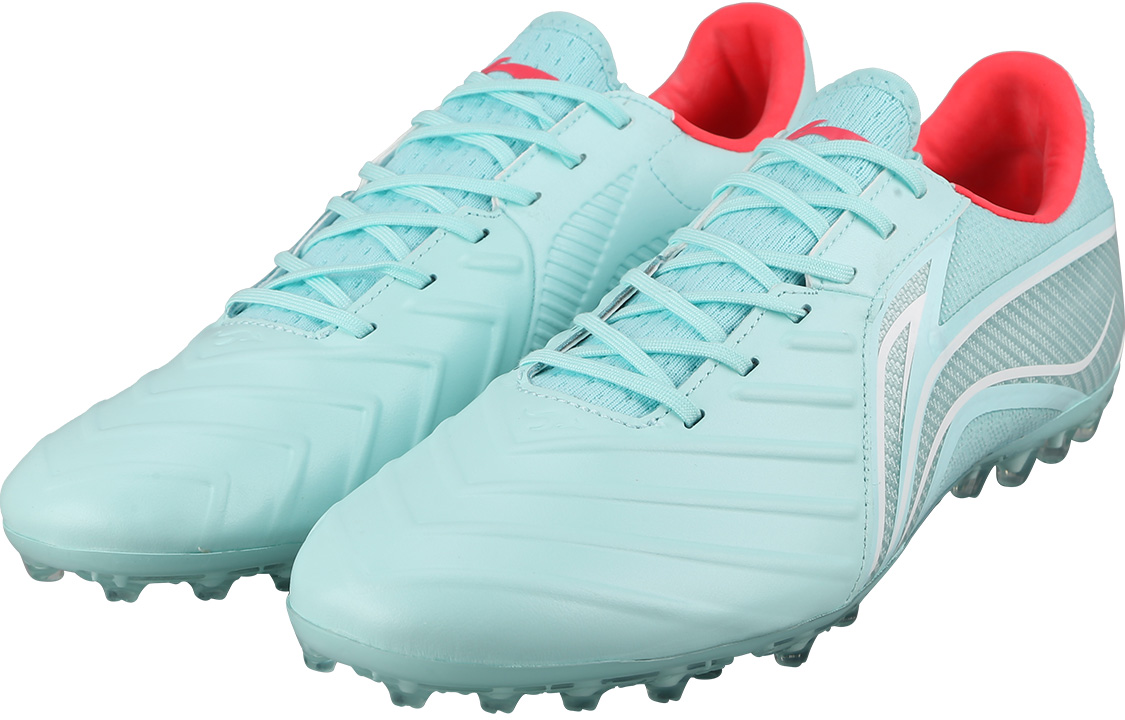 Li Ning Brocade TF Turf Artificial Turf Cushioning Slip Resistant Soccer Shoes Men’s Island Blue