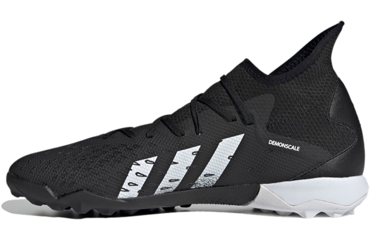 Adidas Predator Freak.3 Turf Boots Round head comfort TF (glued nails) Anti-slip wear-resistant and breathable Football shoes Men and women Black and white