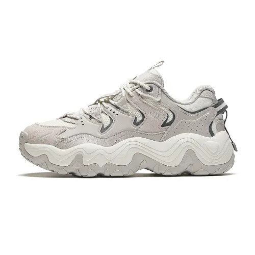 Anta Slip Resistant Abrasion Resistant Slip Resistant Abrasion Resistant Low top Casual Shoes Men's Gray White
