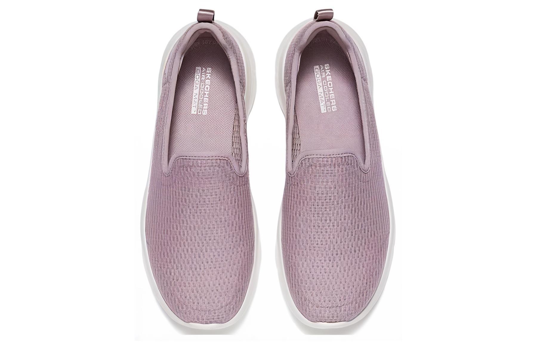 Skechers Go Walk Fle Mesh, Textile Cushioning Breathable Low top Casual Shoes Unisex Pink