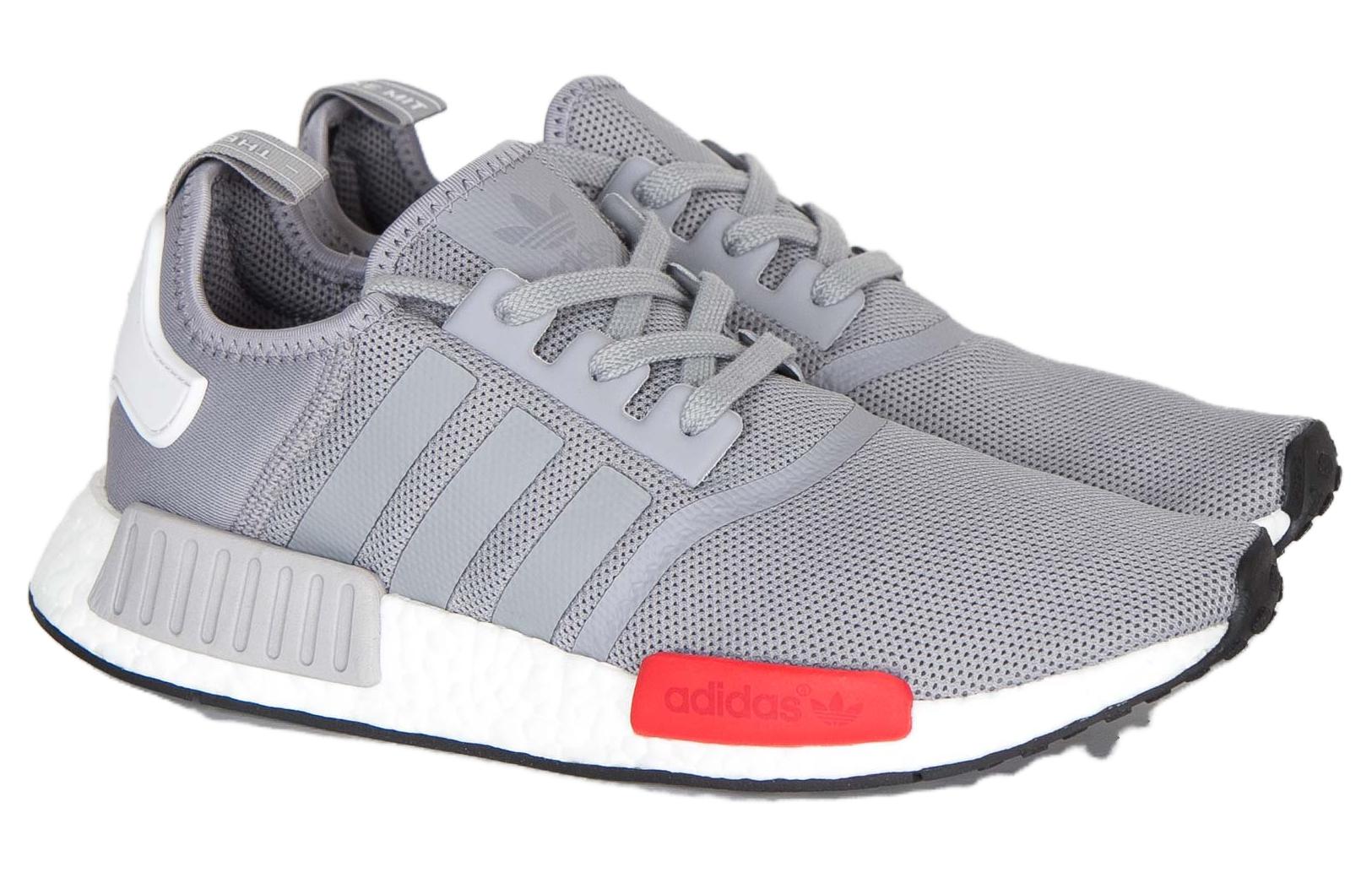 Кроссовки adidas originals NMD R1 (серые) — фото 4