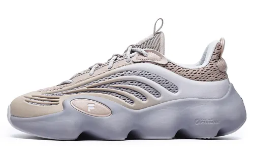 FILA FUSION Ray 3 PU, Textile, Synthetic Leather Low top Casual Shoes Women's Gray Pink