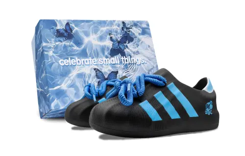 Adidas Originals AdiFOM Superstar Slip Resistant Moisture Wicking Lightweight Low top Casual Shoes Unisex Black Blue