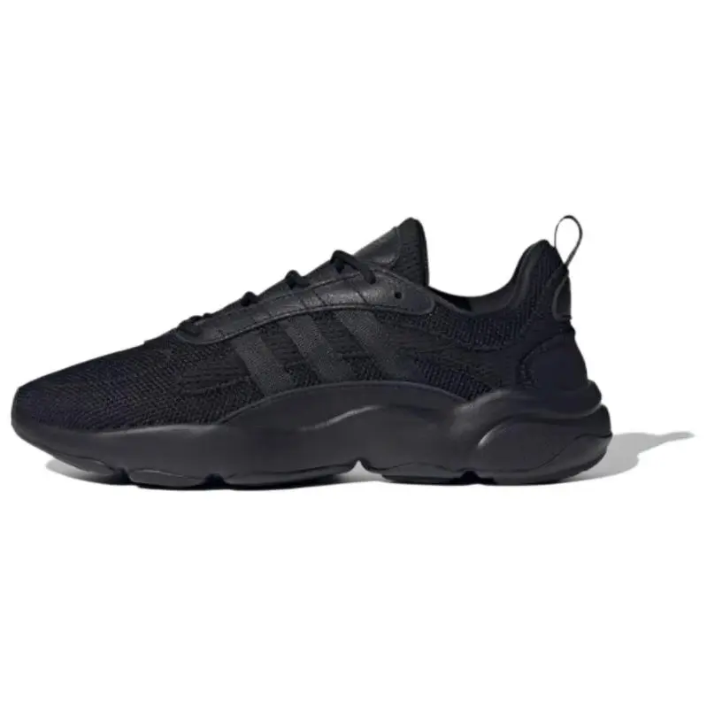 Adidas Originals Haiwee Fabric Slip Resistant Abrasion Resistant Low top Casual Shoes Unisex Black