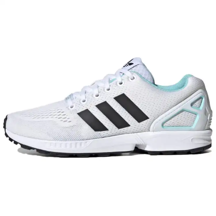 Adidas Originals ZX Flu Slip Resistant Low top Casual Shoes Unisex White Black Blue