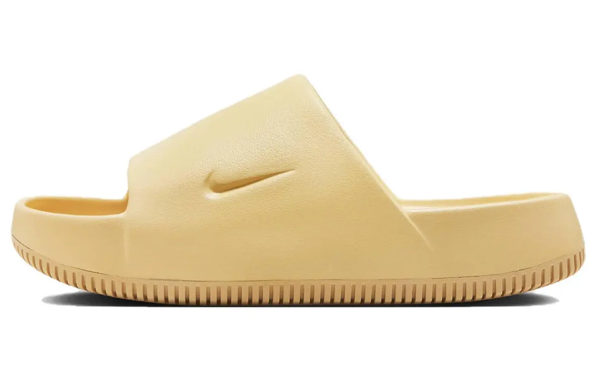 Nike Calm Slide EVA Stitching Slide Slippers Women's Sesame Brown