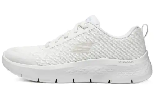 Skechers Mesh, Textile Low top Casual Shoes Women's White