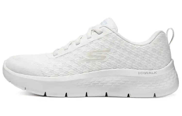 Skechers Mesh, Textile Low top Casual Shoes Women's White