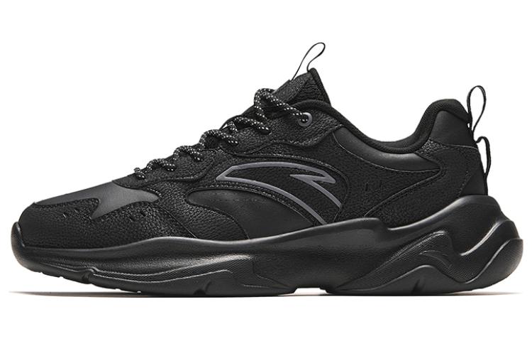Anta Life Collection Textile, Synthetic Leather Versatile Abrasion Resistant Low top Casual Shoes Men's Black