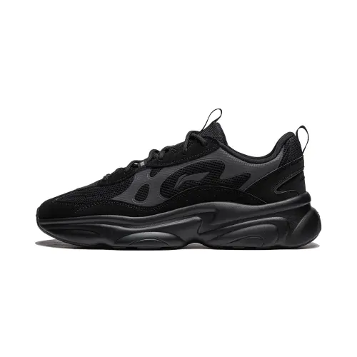 Li Ning Milk Coconut 2.0 Slip Resistant Abrasion Resistant Low top Casual Shoes Women's Black