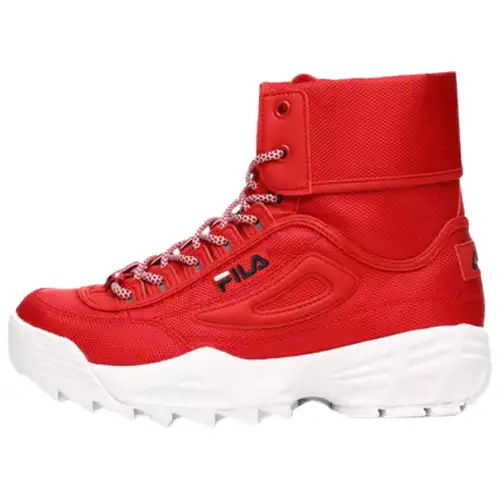 FILA Disruptor Ballistic Abrasion Resistant High top Casual Shoes Women's Red