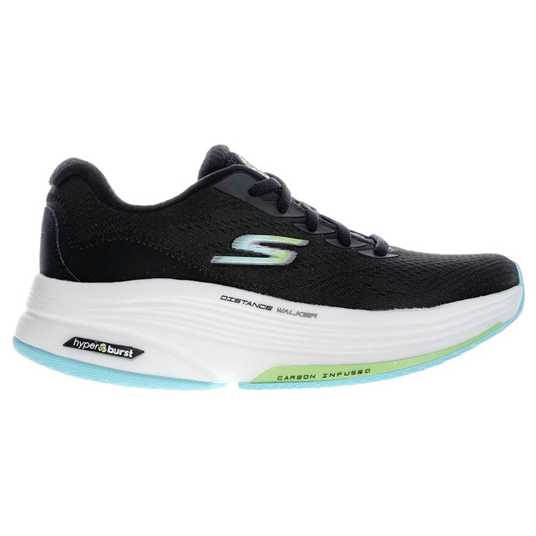 Skechers Go Walk Distance Walker PU, Mesh Cushioning Abrasion Resistant Breathable Low top Casual Shoes Women’s Black