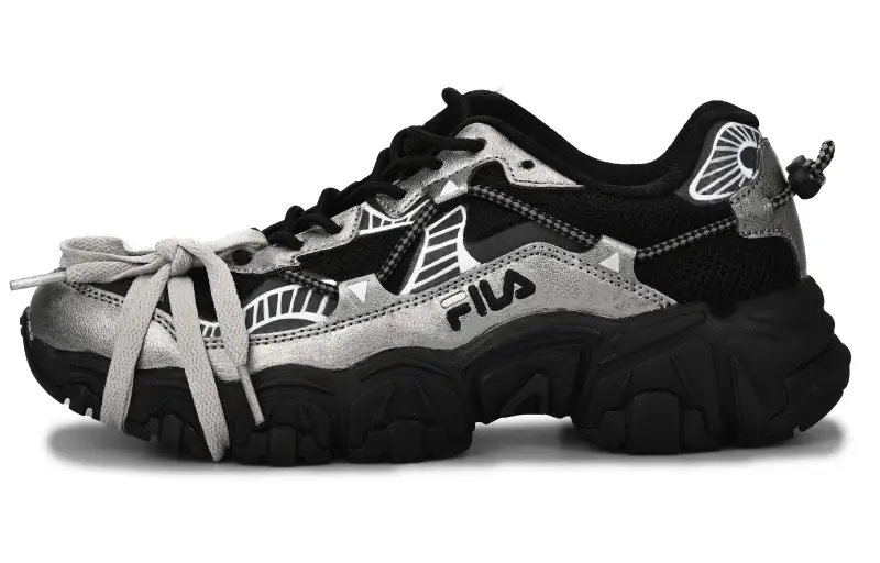FILA Cat Claw Casual Shoes Unisex Low Top Black/Silver