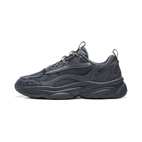 Li Ning Cushioning Slip Resistant Abrasion Resistant Support Low top Casual Shoes Men's Gray