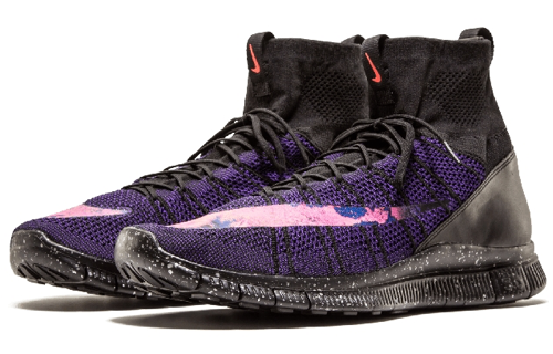 Мужские кроссовки Nike Free Flyknit CR7 C (черно-фиолетовые) — Чёрный / фиолетовый — фото 3