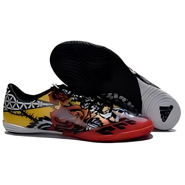 Мужские бутсы adidas Adizero FG (черно-оранжевые) — Чёрный / оранжевый — фото 5