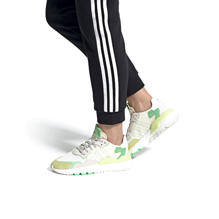 Женские кроссовки adidas originals Nite Jogger (бело-желто-зеленый) — Белый / жёлтый / зелёный — фото 7