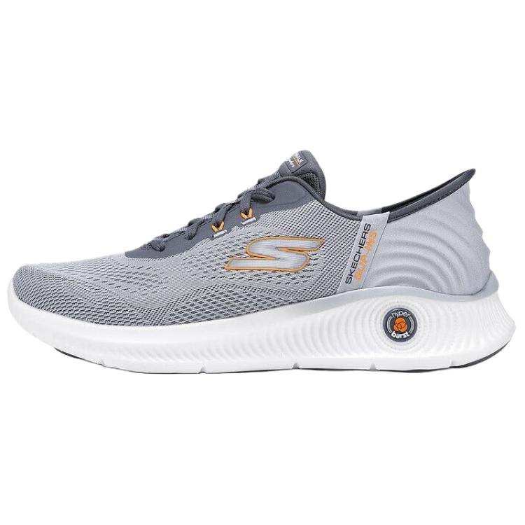 Skechers MEN’S GO WALK Low top Casual Shoes Men’s Gray White Orange