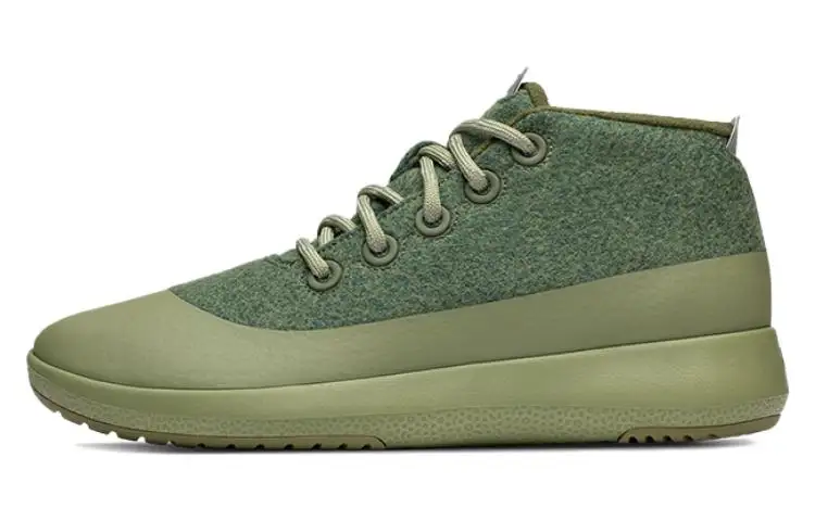 Allbirds Wool Runner Up Mizzle Plus Cushioning Mid top Sports Casual Shoes Men's Forest Green