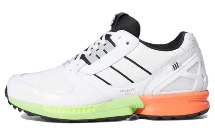 Кеды adidas originals ZX 8000 SG (белый / оранжевый / зеленый)