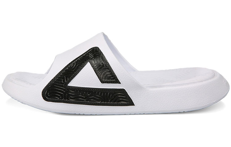 PEAK Taichi Classic Slippers Cushioning Slip Resistant Slide Slippers Women's White Black