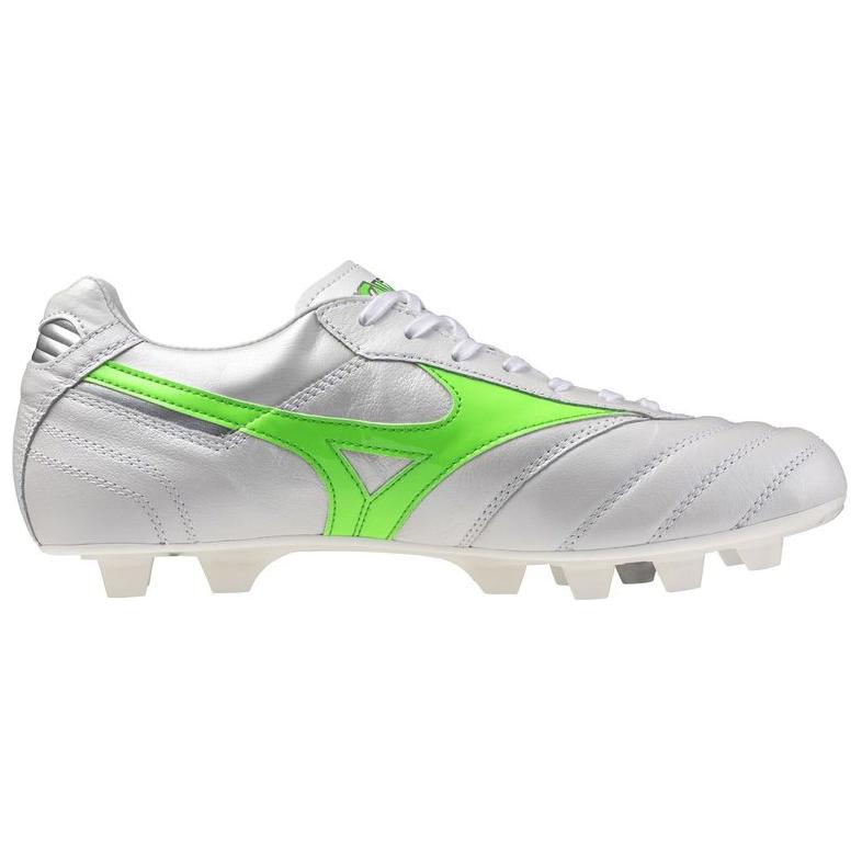 Mizuno MORELIA 2 Slip Resistant Abrasion Resistant Soccer Shoes Unisex White Green