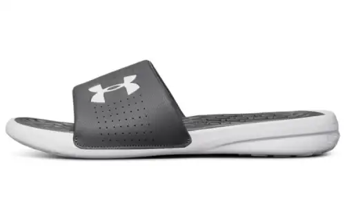 Under Armour Playmaker Fixed Strap Leather Slip Resistant Abrasion Resistant Sports Slippers Black