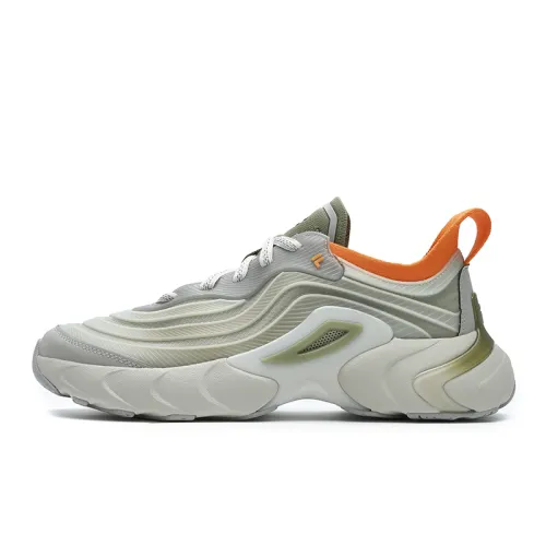 FILA FUSION Ray 4 Mesh, Textile, Synthetic Leather Comfortable And Trendy Low top Casual Shoes Men's Brown Green