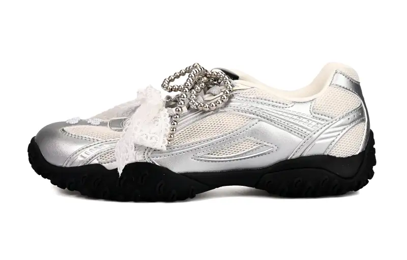 FILA Eschape Ballet Girlish SAML Slip Resistant Abrasion Resistant Low top Running Shoes Unisex Silver White