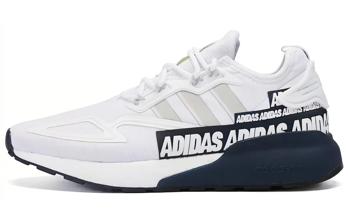 Zx 2K Adidas Originals Boost 'Bold Logo Graphic - White Navy'