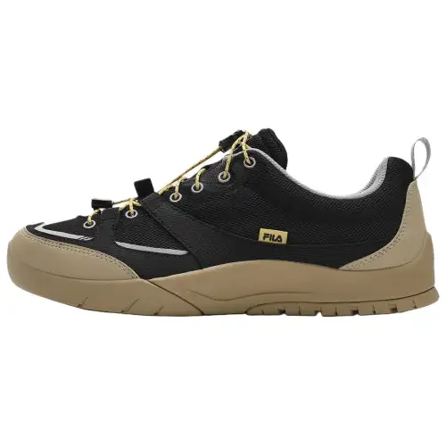 FILA CAMLIFE Mountain Crossing Shoes Abrasion Resistant Low top Casual Shoes Men's Black Gray