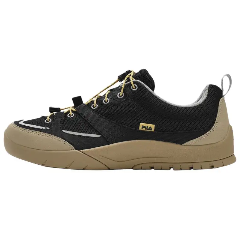 FILA CAMLIFE Mountain Crossing Shoes Abrasion Resistant Low top Casual Shoes Men's Black Gray