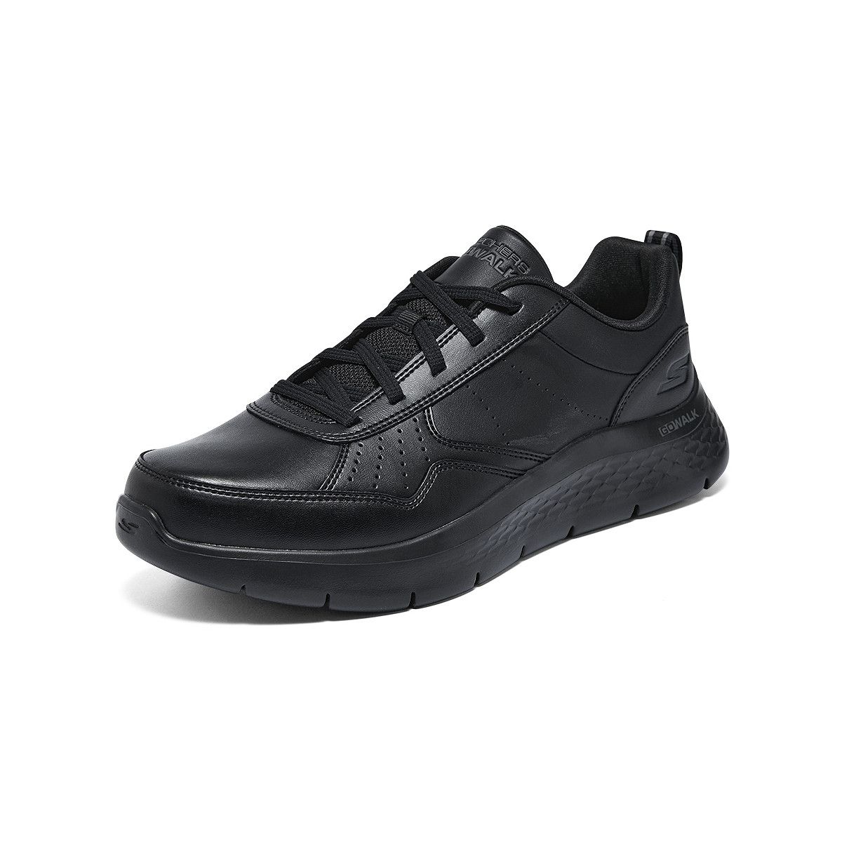 Skechers Go Walk Flex Cow Leather Low top Casual Shoes Men’s Black