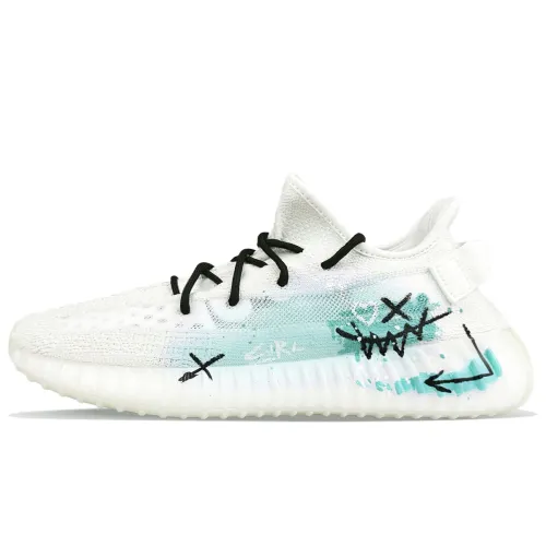 Adidas Originals Yeezy Boost 350 V2 Abrasion Resistant Abrasion Resistant Low top Casual Shoes Unisex White