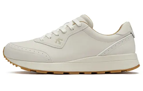DESCENTE Chron Synthetic Leather Slip Resistant Low top Casual Shoes Men's White