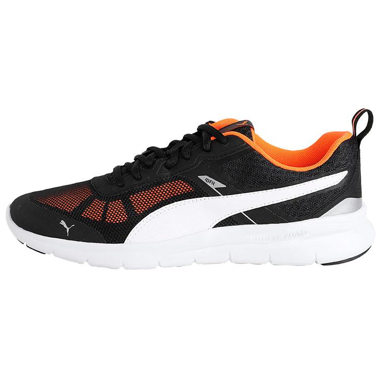 PUMA Flex Essential Casual Shoes Women's Low Top Black/Orange/White