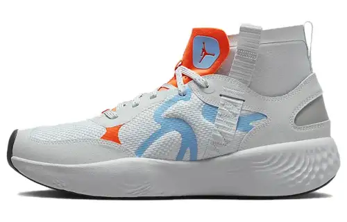 Jordan Delta 3 Mid Pure Platinum Chambray Total Orange