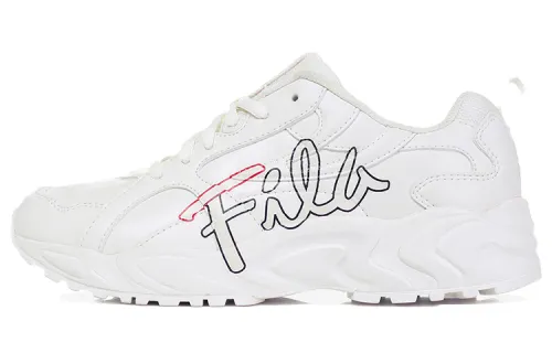 FILA Textile, Synthetic Leather Low top Casual Shoes Unisex White