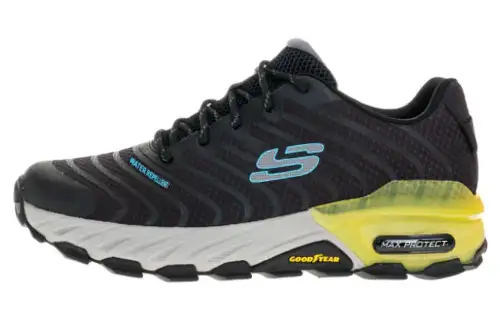 Skechers Max Protect Cushioning, Wear Resistant Low top Sports Casual Shoes Black Gray