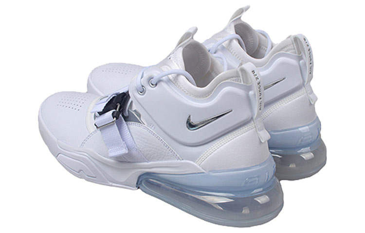 Мужские кроссовки Nike Air Force 270 White Metallic Silver OG (белый / серый / серебристый) — фото 3