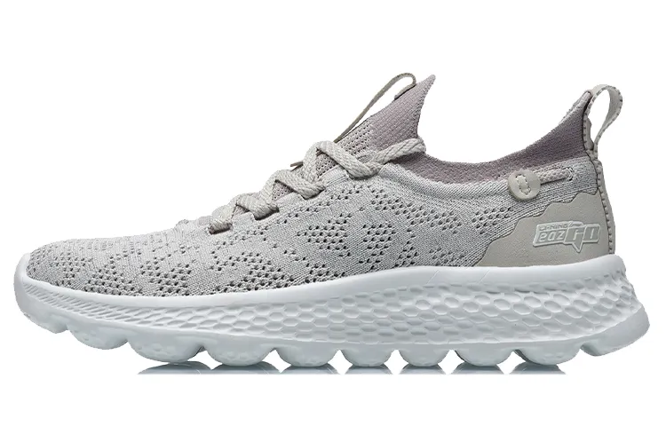 Li Ning Cushioning Slip Resistant Abrasion Resistant Breathable Lightweight Low top Casual Shoes Women's Oat Gray
