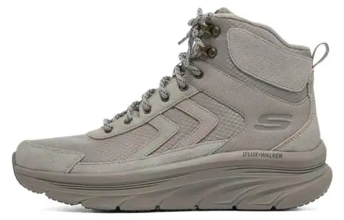 Skechers D'lux Walker Textile, Leather High top Casual Shoes Men's Taupe