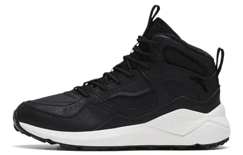 Anta Cushioning Slip Resistant Abrasion Resistant High top Sports Casual Shoes Women's Black